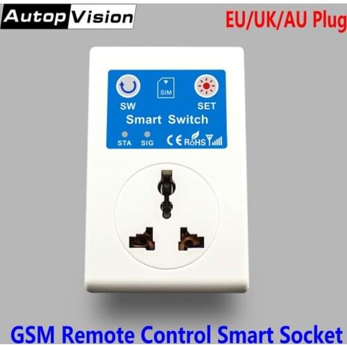 5pcs/lot SC1-GSMVC EU/UK/AU Plug 110-240V GSM Mobile Phone Remote Control Smart Socket SC1-GSML upgraded version Smart Switch