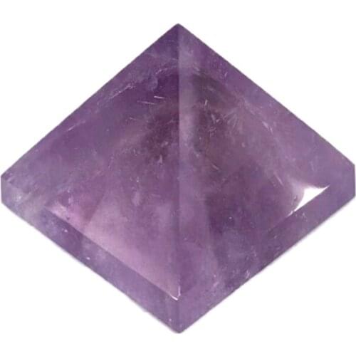 1pcs Mini New Natural Amethyst Stone Purple Pyramid Amethyst Column Home Decorative Ornaments Stone 2-3cm