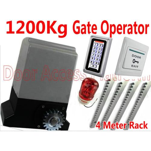 1200KG Outdoor Sliding Door Operator Auto-gate Sliding Gate Opener 100% Pure Copper Core Motor Gate access control +4M gear rack