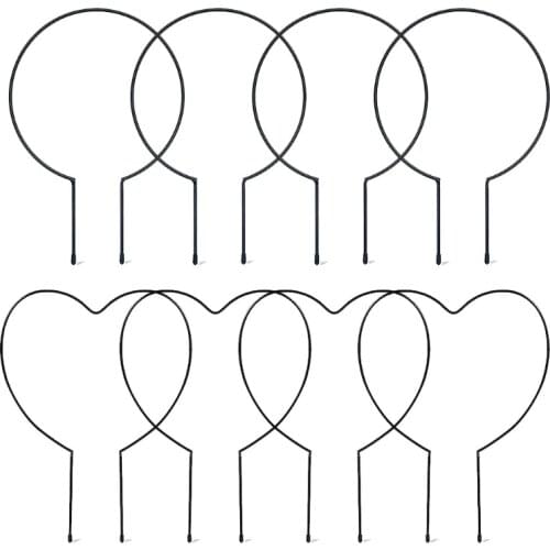 8Pcs Black Iron Garden Trellis For Climbing Plants Rust Free Vine Plant Metal Support Wire With Black Coating Decor