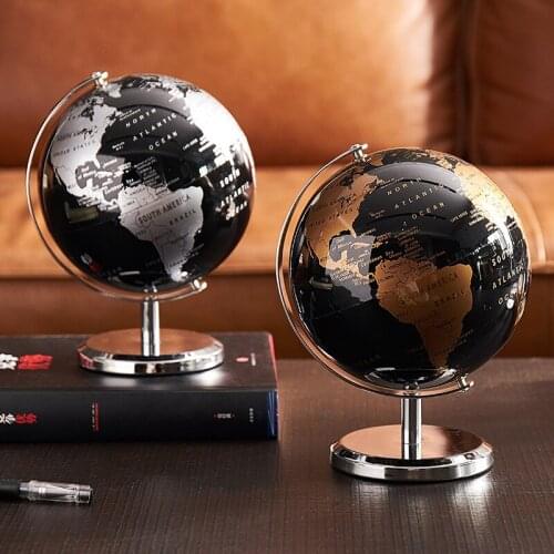 1PC Home Decor Accessories Retro World Globe Modern Learning World Map Globe Study Desk Decor Globe Geography Globe