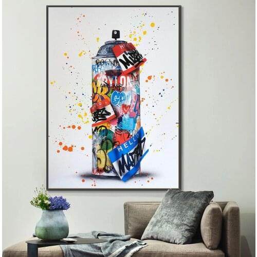 Watercolor Gas bottle Canvas Paintings on The Wall Art Posters and Prints Graffiti Art Pictures For Bedroom Modern Home Decor