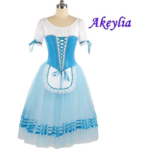 Turp Ballet Dress blue girl Giselle adult Romantic Ballet skirt red long Soft tulle YAGP Professional ballet costume Women JN81