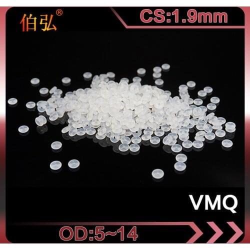 White Silicon O-Ring 10PCS/lot Silicone/VMQ CS1.9mm OD5/6/7/8/9/10/11/12/13/14mm O Ring Seal Rubber Gasket Rings Washer