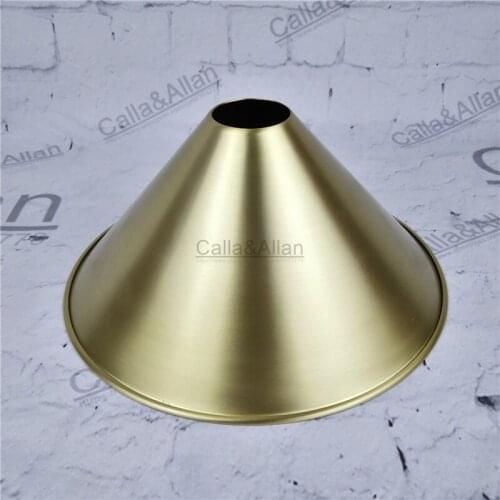 Free ship M40mm D240mmX115mm brass material light cover copper cup shade quality E27 lamp shade cover lighting brass shade cone