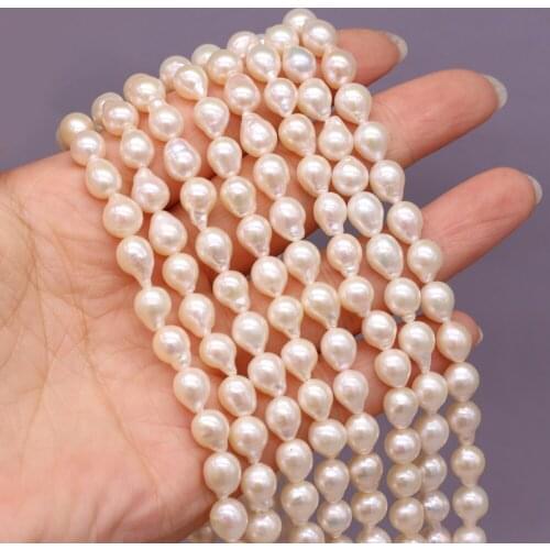 AAA Natural Freshwater Baroque Pearl Beads Loose Hole Bead for Jewelry Making Diy Women Baroque Drop Earrings Necklace