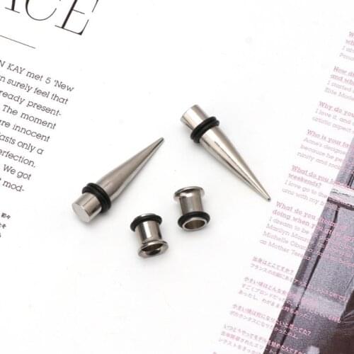 Gauge 7mm Pair of 316l Steel Tapers and Tunnels Ear Stretching Kit Body Jewelry R58E