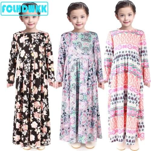Baby girl long sleeve dress for kids spring cotton dress vintage Flower dresses quality kids children autumn clothes Vestidos