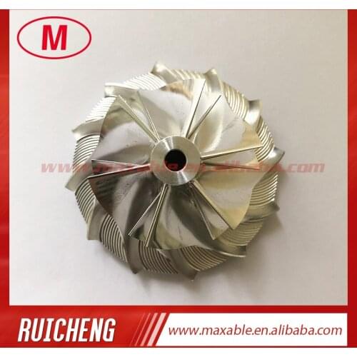 GT1249 34.66/49.00mm 6+6 blades high performance turbocharger billet/milling/aluminum 2618 compressor wheel for chg to Gt12 bore