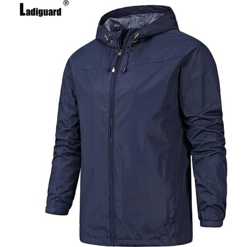 Lightweight 2021 Trend Hoodies Casual Jacket Slim Fashion Zipper Outerwear Men Outdoor Jacket Solid Men Clothing Plus Size S-5XL