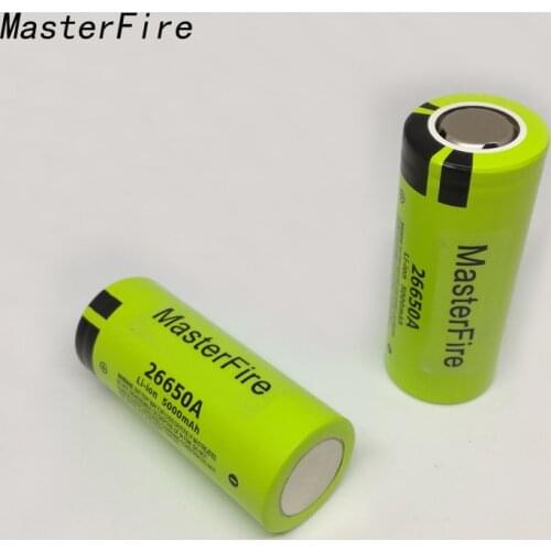 MasterFire 5pcs/lot New Genuine Battery For Panasonic 26650A 3.7V 5000mAh High Capacity 26650 Rechargeable Li-ion Batteries Cell