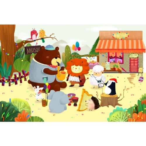 Music party The wooden puzzle 1000 pieces ersion jigsaw puzzle white card adult childrens educational toys