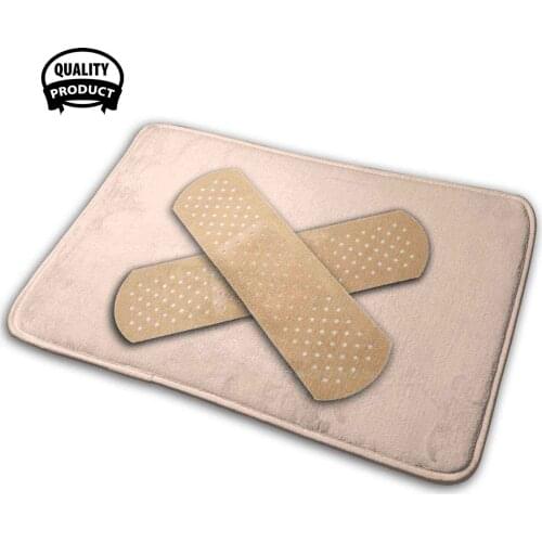Band Aid Soft House Family Anti-Slip Mat Rug Carpet Band Aid Over Cross Skin Funny Facemask 19 Mouth Sealed