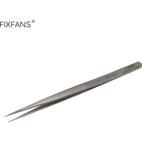 140mm Stainless Steel Non-Magnetic Precision Tweezers with Fine Point Tips for Electronics Repair Tools SMD Soldering Tweezers