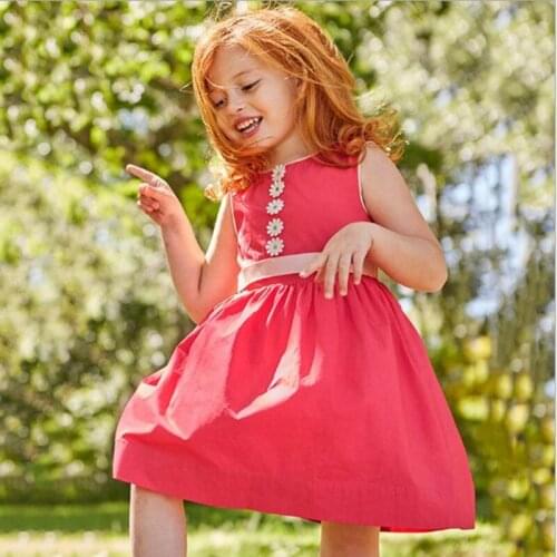 2019 brand New Baby Girl Dress Vest Clothes Summer Children Dress Outfit sundress butterfly 100% cotton A-line skirt 18m-6t