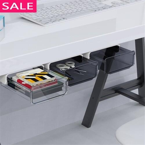 Desk Bottom Storage Drawer Office Table Bottom Organizer Sundries Stationery Holder Creative Drawer Under Table Organization