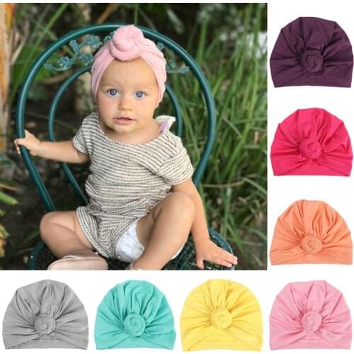 Toddler Infant Baby Knot Turban Hat High Quality Stretchy Soft Beanie Hat Cap HATYS0311