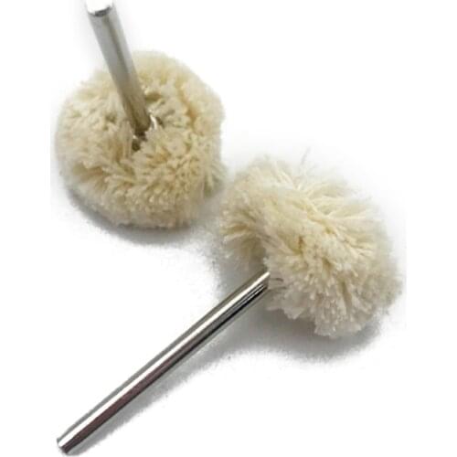 10pcs 3mm 2.35mm Wool Polishing Brush Buffing Wheel Grinding Buffing Wheel Grinder Head Drill Rotary Tool Accessories