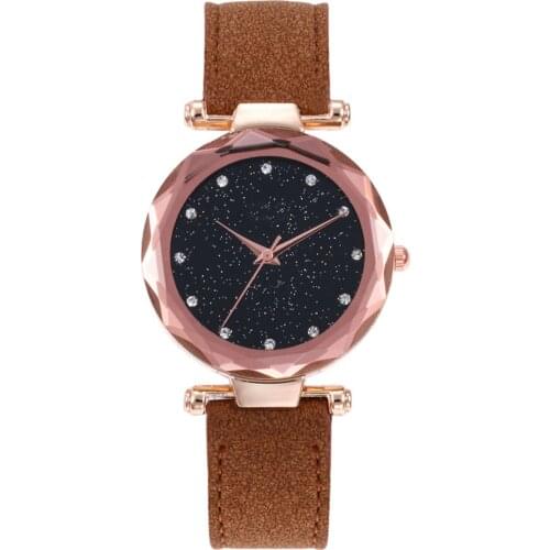 Diamond Milan Star Ladies Watch Digital Leather Strap Watch 9 Styles Women Magnet Buckle Starry Sky Watch Luxury Ladies Stainles