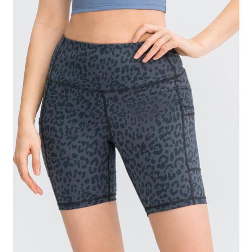 Women Leopard And Camouflage Printed Yoga Shorts Stretch Naked Feel Tight-Fitting Gym Shorts High Waist Fitness Running Shorts