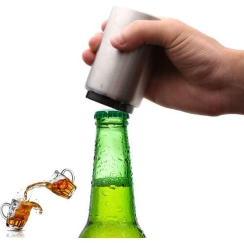 AYEVIN Automatic Stainless Steel Beer Bottle Opener Kitchen Gadget Bar Tools Magnet Juice Drinking Cap Openers