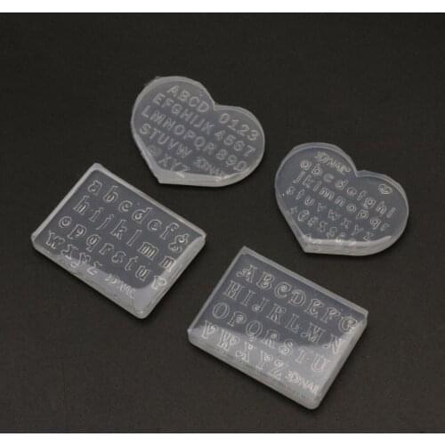 2Pcs 3mm Small Size Numbers Letters Mold Pendant Resin Silicone Molds Resin Message Fillings Making Jewelry Making Tools