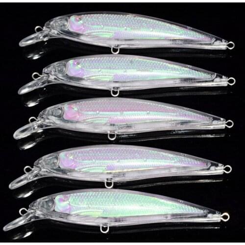 5 pcs Slightly Blank Hard Baits 11cm 3D Unpainted Fishing Lure Wobblers Outdoor Minnow bodies U8T3