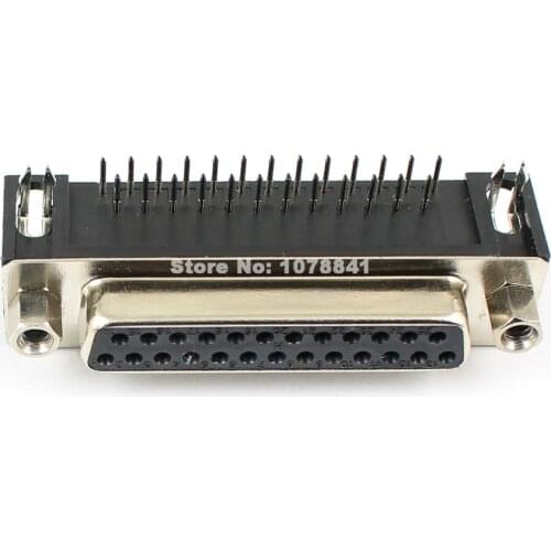 50pcs D-SUB 25 Pin Female Right Angle PCB Connector 2 Rows