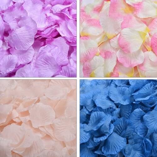 500Pcs/lot Wedding Events Decoration 500pcs Silk Rose Petals Table Artificial Flowers Engagement Celebrations Party Supplies
