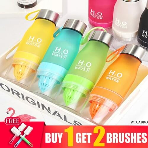 650ml My Infuser Plastic Sport Water Bottle Drinkware Lemon Portable Leak-proof Gourd Climbing Bicycle BPA Free Drinking Bottles