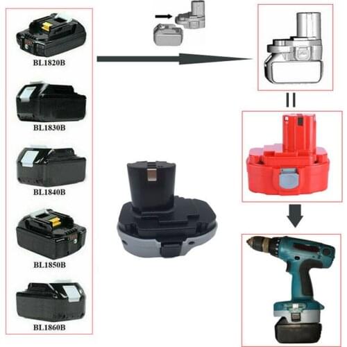 Battery Converter Adapter with USB Port for Makita 18V Li-Ion Battery Converter 18v Nickel Battery BL1860 BL1850 BL1840 BL1835