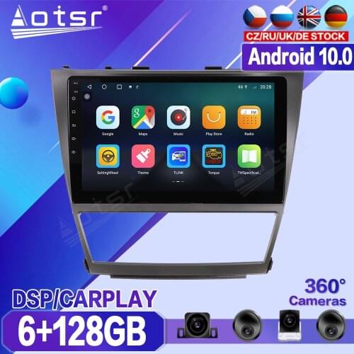 6+128GB For Toyota Camry 2006 2007-2011 Car Multimedia Player Recorder Stereo Android Radio GPS Auto Audio Navigation Head Unit