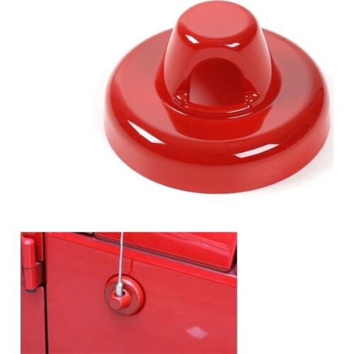 BBQ@FUKA Red Radio Antenna Base Opening Cover Decoration Trim ABS Fit For Jeep Wrangler 2007-2016