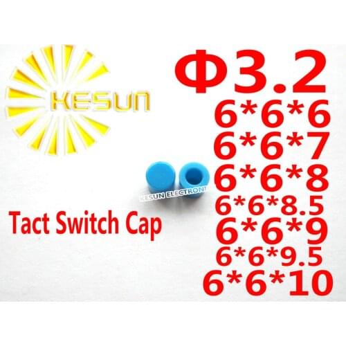 FREE SHIPPING 1000PCS BLUE Cap For 6X6 Tact Switch Push button Switch Micro Switch