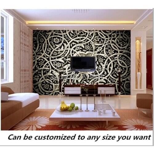 Free shipping custom 3D Oriental Tiles Wall Mural modern mural Wallpaper TV setting wall of sitting room bedroom wallpaper