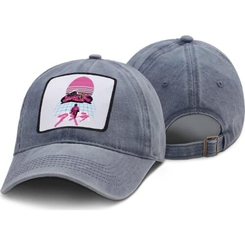 Akira Synthwave Anime Print Mens Cap Casual Outdoor Woman Baseball Cap Fashion Snapback Gorras Black Sunscreen Baseball Hats