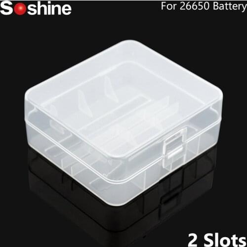 26650 Battery Hard Plastic Storage Box 26650 Battery Holder Case Cover Suitable For 2pcs 26650 Batteries