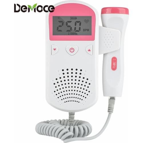 Fetal Doppler Ultrasound Baby Monitor Household Fetus Baby Heartbeat Detector Portable Baby Heart Rate Monitor Home Health Care