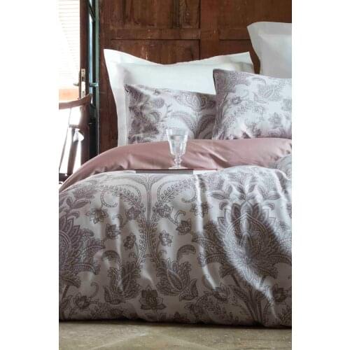 Mercury - cham Satin cotton bedding set bedding set home set duvet cover patterned color and mustard, blue, copper color bedset