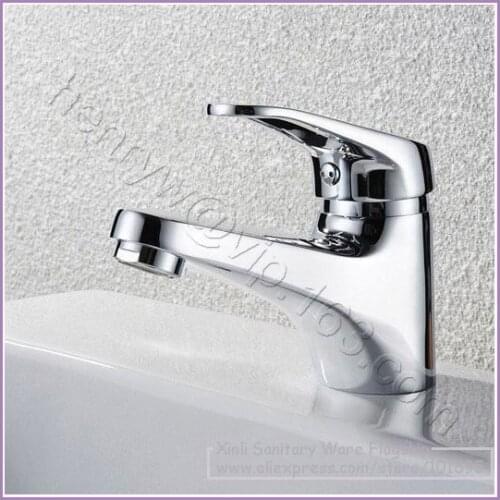 L17213 Deck Mounted Luxury Brass Material Silver Color 2 Models Only Cold Water Wash Basin Faucet