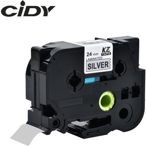 CIDY 24mm label Black On Sliver compatible P-touch Tze tape cartridge Tz-951 Tze-951 TZE951 TZE for brother label printer