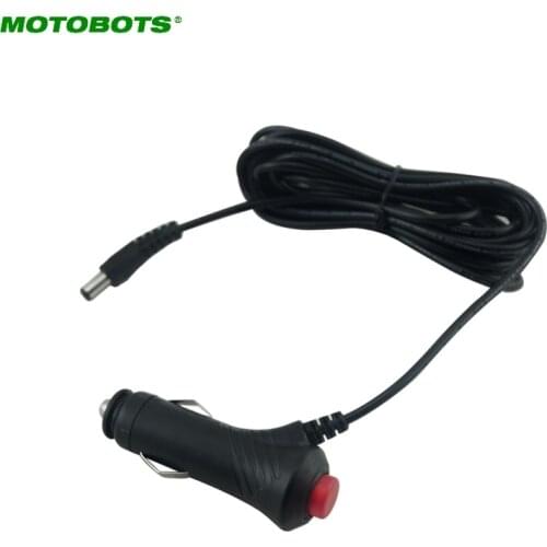 MOTOBOTS DC 12V/24V 5.5/2.1 Connector Adapter To Car Cigarette Lighter Socket Plug With ON/OFF Push Switch And Wire Cable