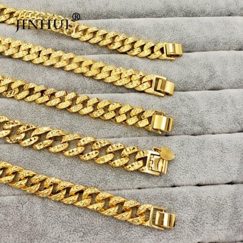 Jin Hui Fashion New African Ethiopia Gold color Men Bracelet Women Party Ornament Luxury Gifts for Friends Dubai Bangle Jewelry