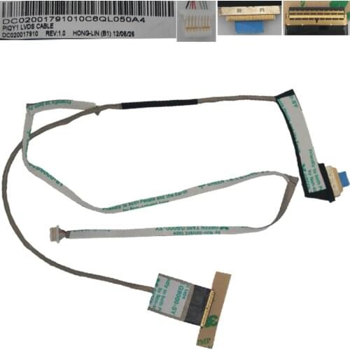 New LCD LED Video Flex Cable For LENOVO Y570 Y575 PN:DC020017910 Replacement Repair Notebook Display Screen LCD LVDS CABLE