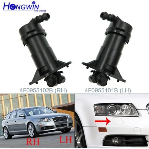 HW 4F0955101B (LH) & 4F0955102B (RH) Headlight Cleaning Washer Nozzle Pump for Audi A6 S6 RS6 C6