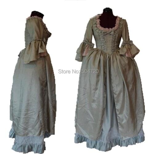 Tailored! black Royal 18 Century French Duchess Retro medieval Renaissance Reenactment Theatre Civil war Victorian dress HL-446