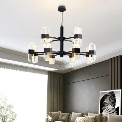 Nordic europe led iron led stone nordic lamp chandelier chandelier retro lamp modern chandelier living room lights dining rooom
