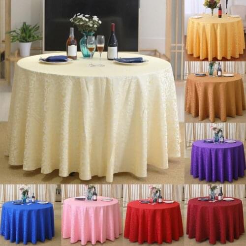 Elegance Tablecloths Machine Washable Neat Edges Table Cover Round No Fading Spillproof Polyester Fabric Table Cover for Home