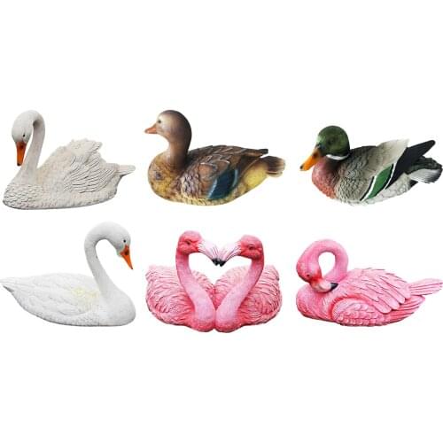 Flamingo Swan Sculpture Ornament Statue Garden Patio Indoor Outdoor Decor