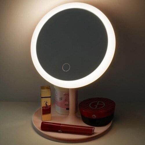 LED Desktop Makeup Mirror Dormitory Fill Light Beauty with Light Dressing Mirror